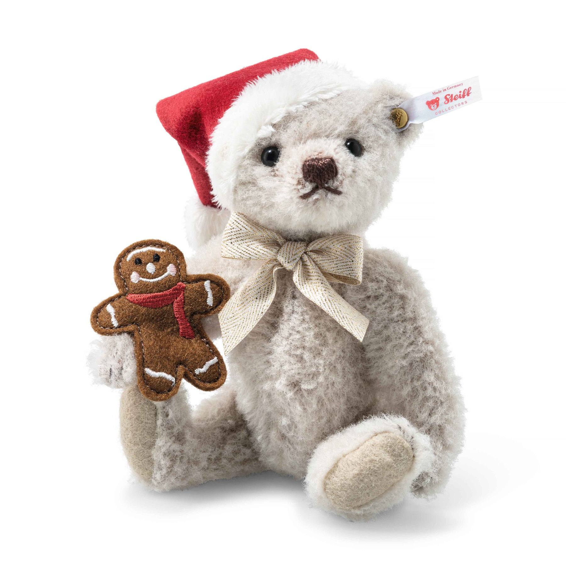 Little Santa Claus Teddy Bear with Gingerbread Cookie - 2024 Limited Edition