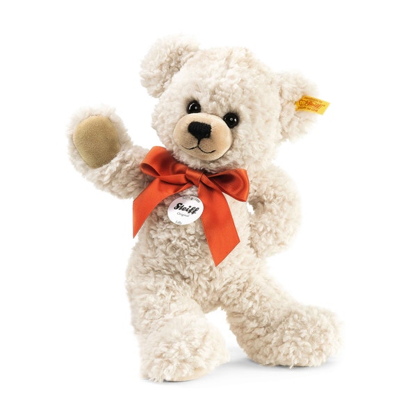 Lilly Teddy Bear with Bow, 11 in, white - Steiff.com
